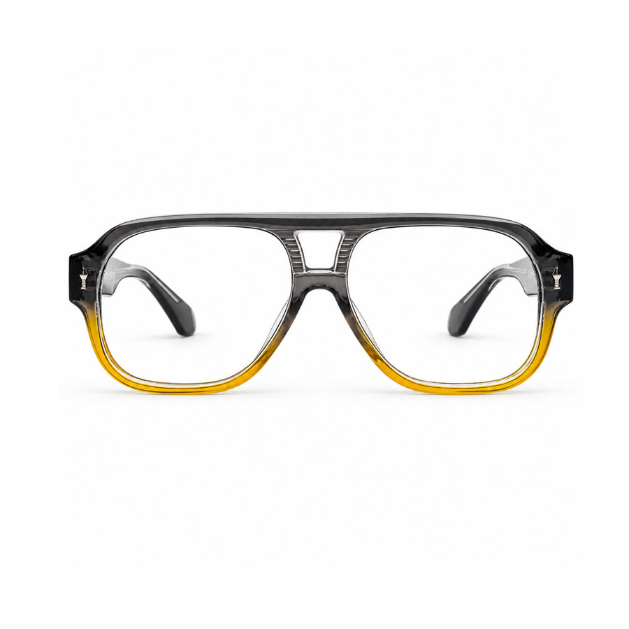 VM008 VERLIN Navigator Optical Frame in Grey Amber — front view