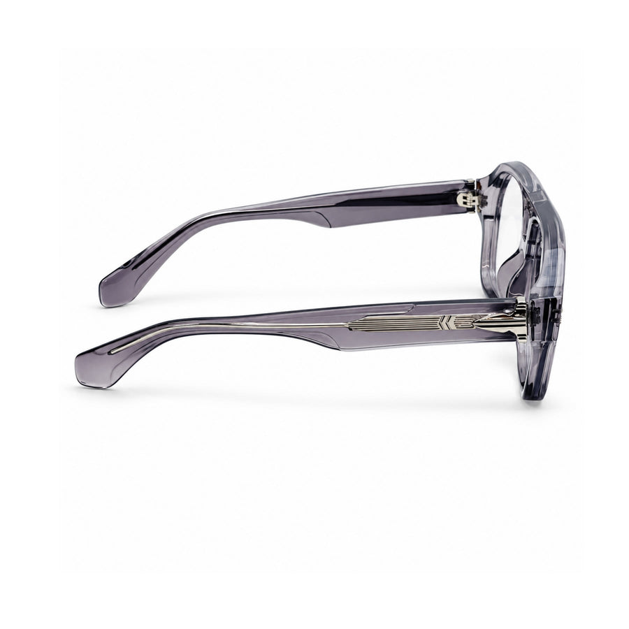 VM008 VERLIN Navigator Optical Frame in Grey Crystal — side view