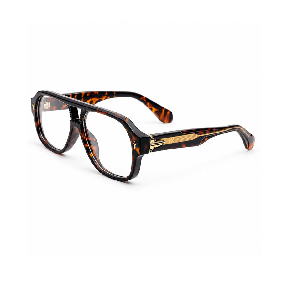 VM008 VERLIN Navigator Optical Frame in Tortoise — three-quarter view